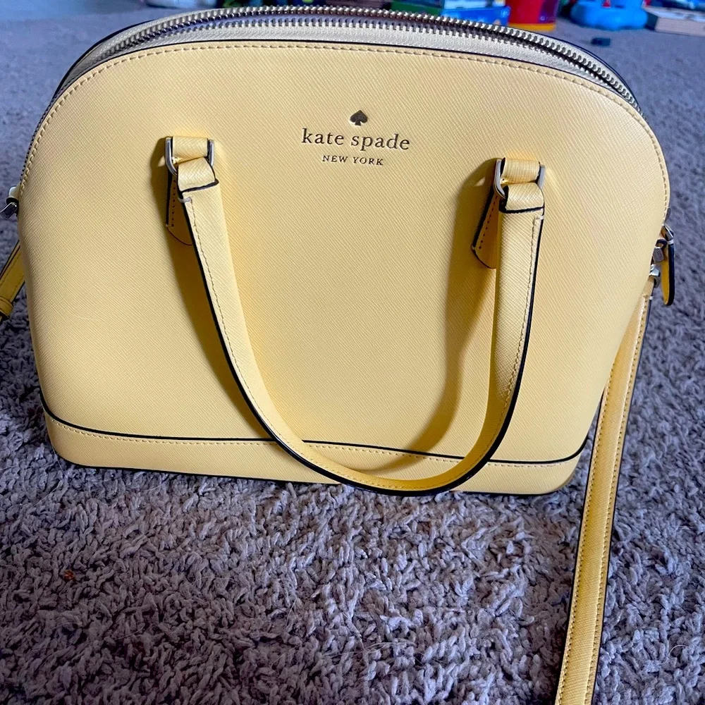 Kate spade satchel dome yellow purse - Picture 1 of 2
